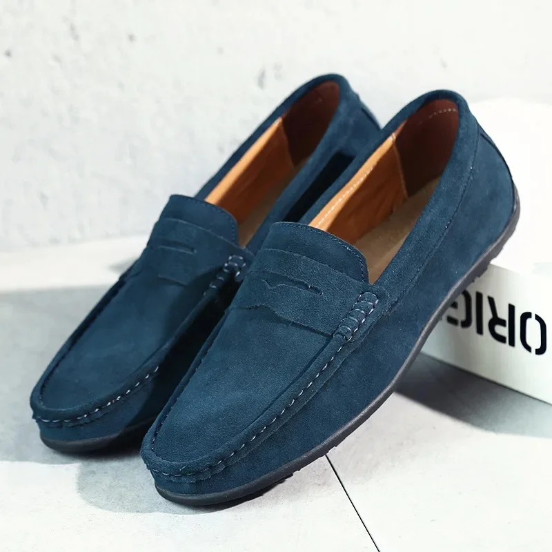 Torin | Men’s Classic Spring Suede Loafers with Penny Strap - Image 12