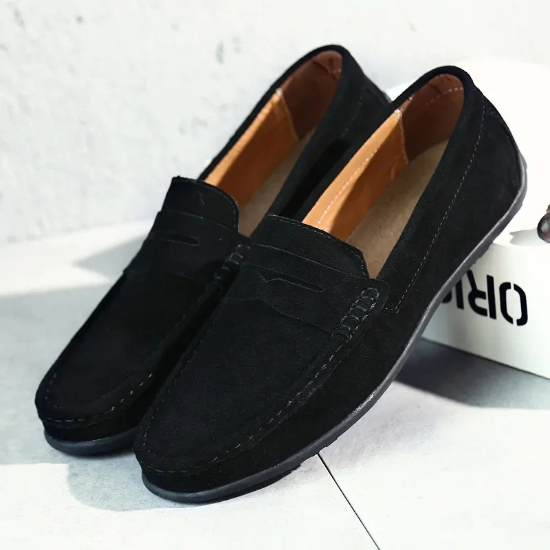 Torin | Men’s Classic Spring Suede Loafers with Penny Strap - Image 14
