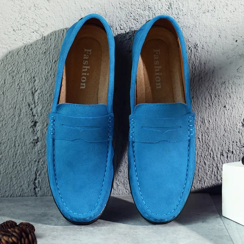 Torin | Men’s Classic Spring Suede Loafers with Penny Strap - Image 4