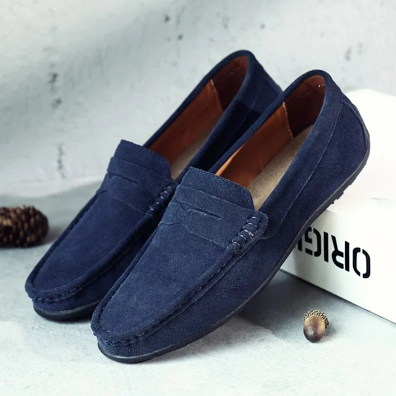 Torin | Men’s Classic Spring Suede Loafers with Penny Strap - Image 6