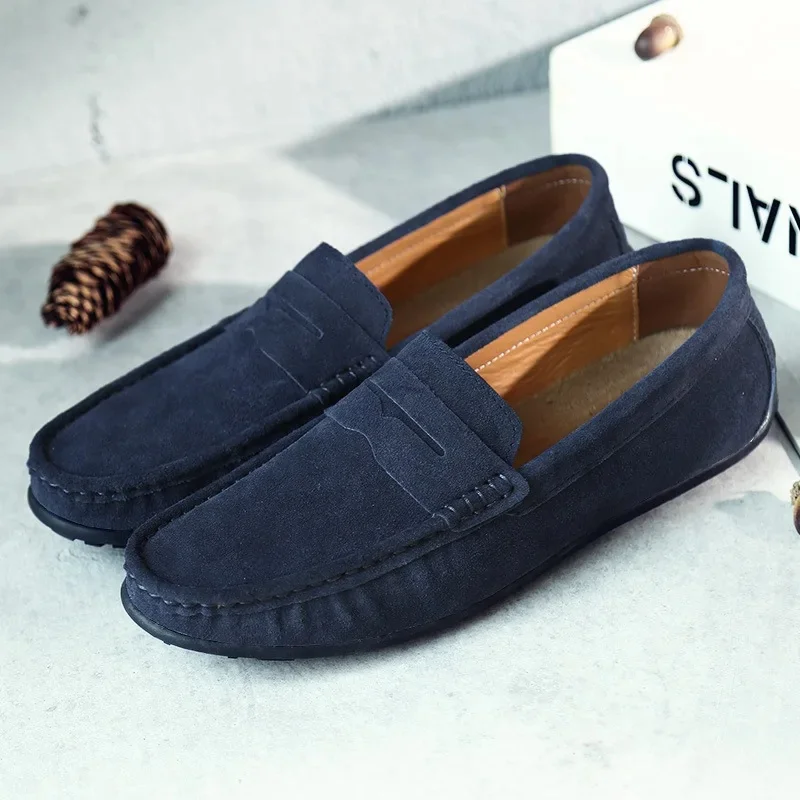 Torin | Men’s Classic Spring Suede Loafers with Penny Strap - Image 7