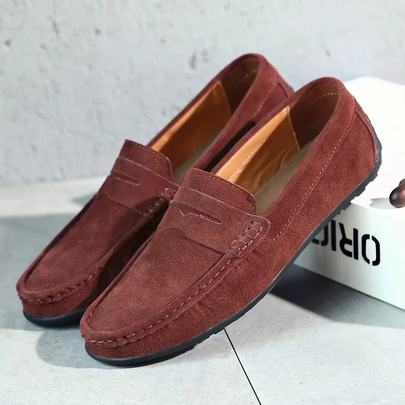 Torin | Men’s Classic Spring Suede Loafers with Penny Strap - Image 8
