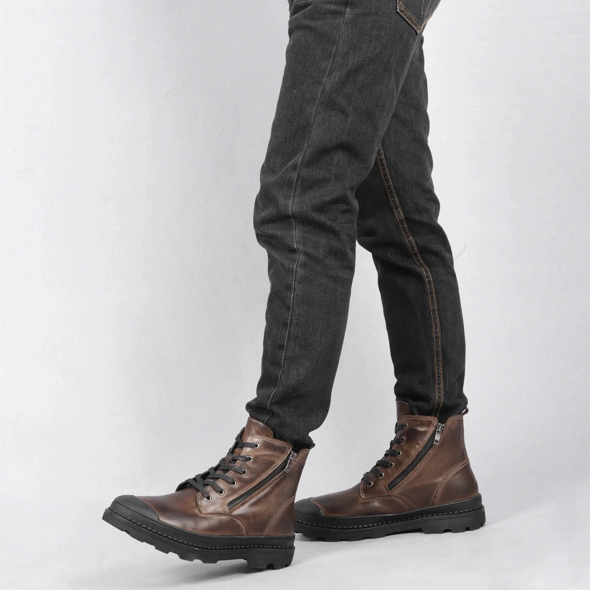 Zachary | Men’s Urban Ankle Boots with Side Zip - Image 3