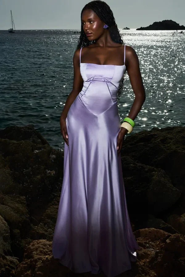 Zoe | Women’s Elegant Black Maxi Wedding Guest Dress with Spaghetti Straps - Image 25
